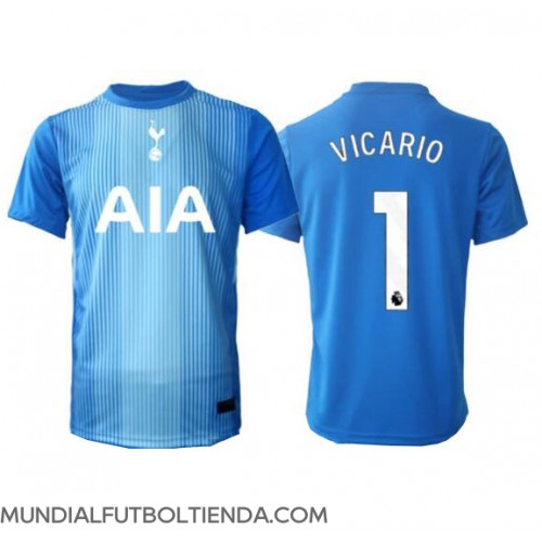 Camiseta Tottenham Hotspur Guglielmo Vicario #1 Portero Segunda Equipación Replica 2025-26 mangas cortas